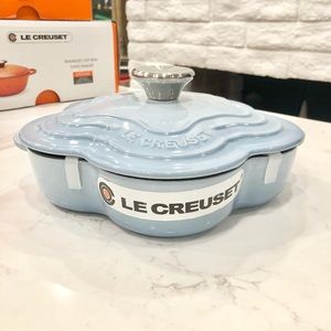 Le Creuset Flower Shape Cast Iron Coastal Blue